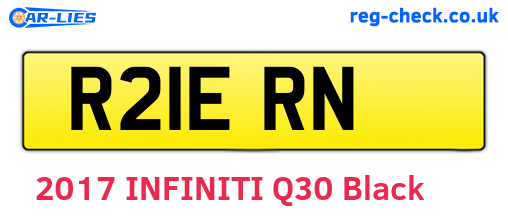R21ERN are the vehicle registration plates.