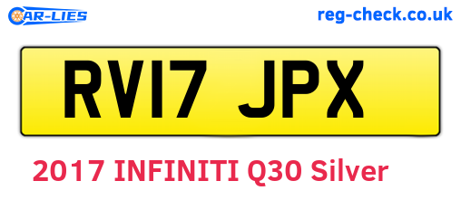 RV17JPX are the vehicle registration plates.