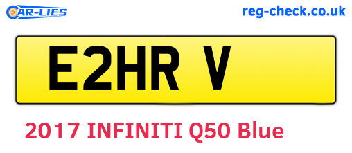 E2HRV are the vehicle registration plates.