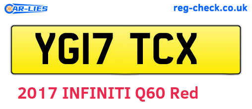 YG17TCX are the vehicle registration plates.