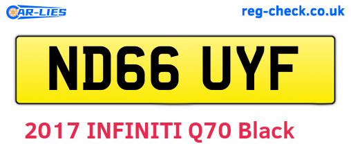 ND66UYF are the vehicle registration plates.