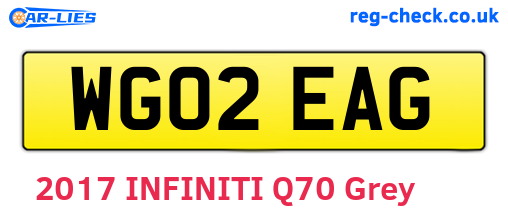 WG02EAG are the vehicle registration plates.