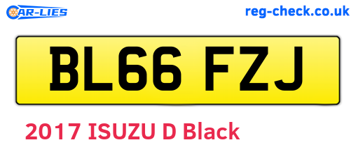 BL66FZJ are the vehicle registration plates.