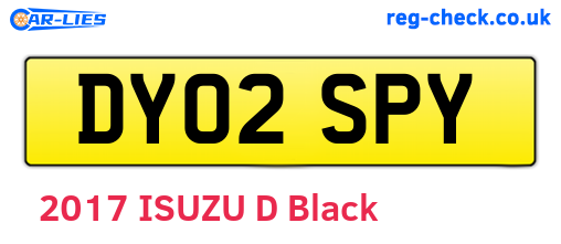 DY02SPY are the vehicle registration plates.