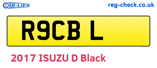 R9CBL are the vehicle registration plates.