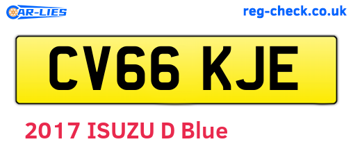 CV66KJE are the vehicle registration plates.