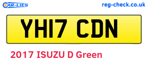 YH17CDN are the vehicle registration plates.