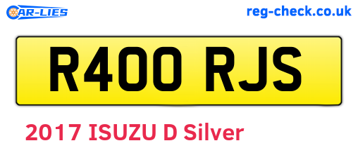 R400RJS are the vehicle registration plates.