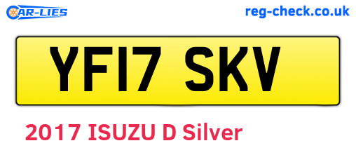 YF17SKV are the vehicle registration plates.