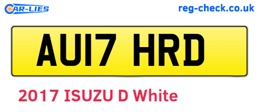AU17HRD are the vehicle registration plates.