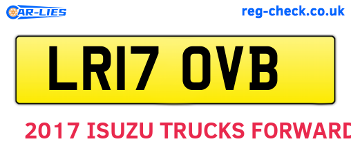 LR17OVB are the vehicle registration plates.