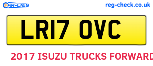 LR17OVC are the vehicle registration plates.
