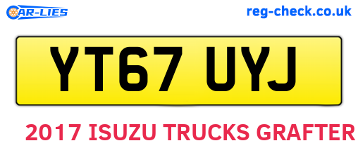YT67UYJ are the vehicle registration plates.
