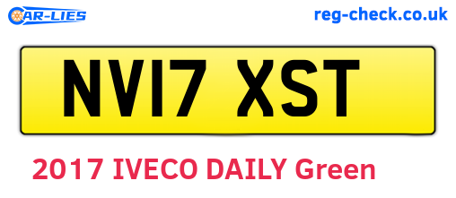 NV17XST are the vehicle registration plates.