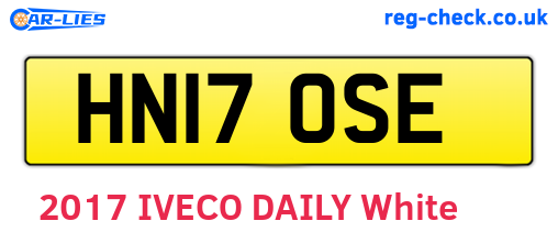 HN17OSE are the vehicle registration plates.