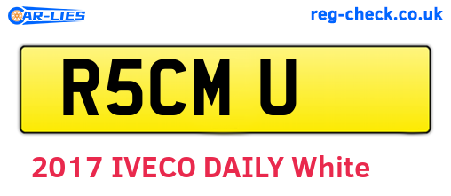R5CMU are the vehicle registration plates.