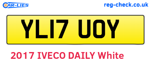 YL17UOY are the vehicle registration plates.