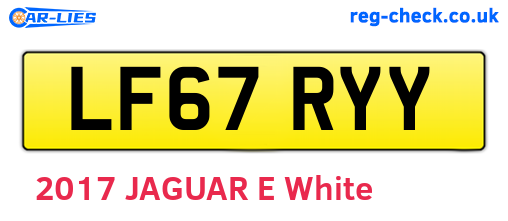 LF67RYY are the vehicle registration plates.