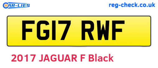 FG17RWF are the vehicle registration plates.