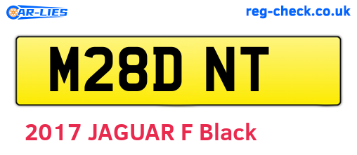 M28DNT are the vehicle registration plates.