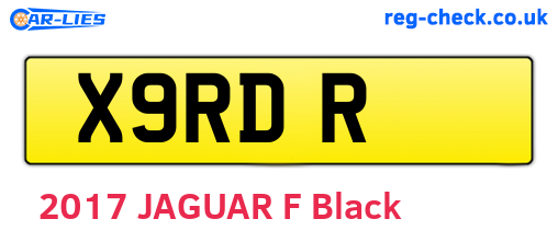 X9RDR are the vehicle registration plates.