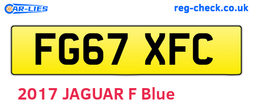 FG67XFC are the vehicle registration plates.