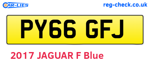 PY66GFJ are the vehicle registration plates.