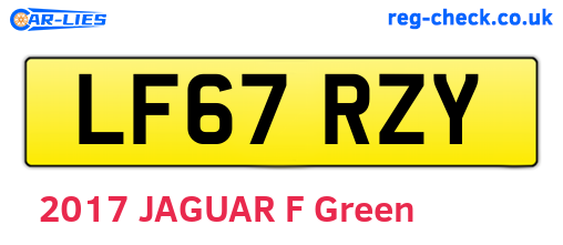 LF67RZY are the vehicle registration plates.