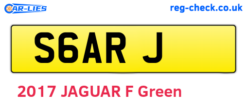 S6ARJ are the vehicle registration plates.