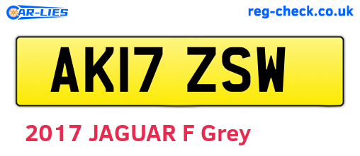 AK17ZSW are the vehicle registration plates.