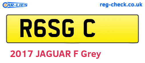 R6SGC are the vehicle registration plates.