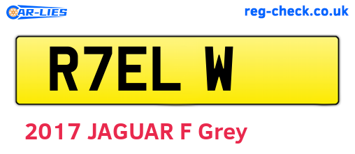 R7ELW are the vehicle registration plates.