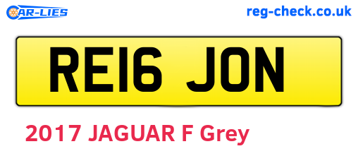 RE16JON are the vehicle registration plates.