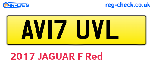 AV17UVL are the vehicle registration plates.