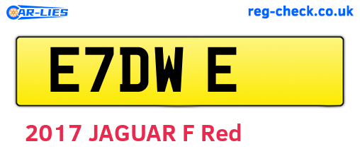 E7DWE are the vehicle registration plates.
