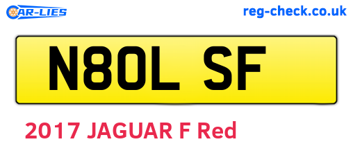 N80LSF are the vehicle registration plates.
