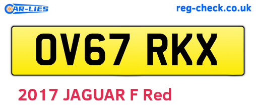 OV67RKX are the vehicle registration plates.
