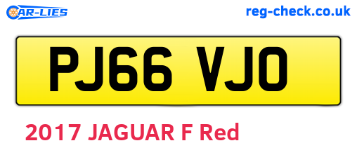 PJ66VJO are the vehicle registration plates.