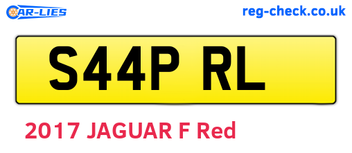 S44PRL are the vehicle registration plates.