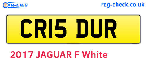 CR15DUR are the vehicle registration plates.