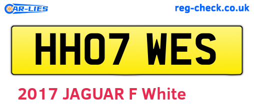 HH07WES are the vehicle registration plates.