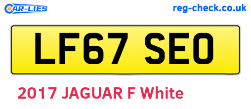 LF67SEO are the vehicle registration plates.