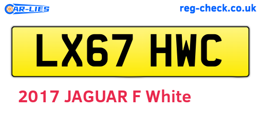 LX67HWC are the vehicle registration plates.