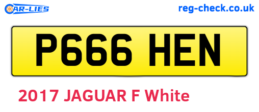 P666HEN are the vehicle registration plates.