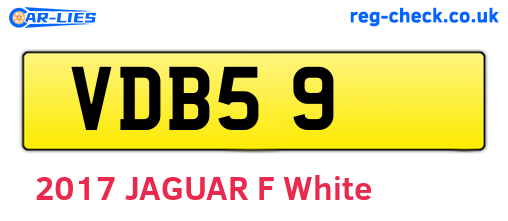 VDB59 are the vehicle registration plates.