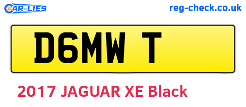 D6MWT are the vehicle registration plates.