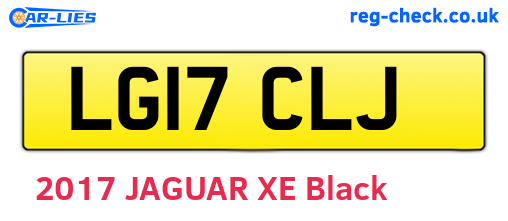 LG17CLJ are the vehicle registration plates.