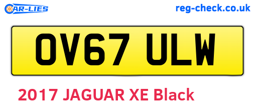 OV67ULW are the vehicle registration plates.