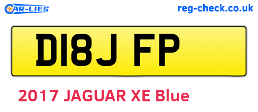 D18JFP are the vehicle registration plates.