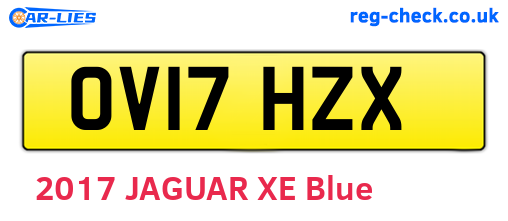 OV17HZX are the vehicle registration plates.